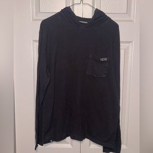 Vans Long Sleeve Hooded‎ Textured Tee Medium Chest 22 Length 27